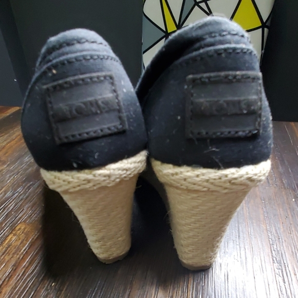 Toms Calypso canvas open toe wedge 5.5W - Picture 4 of 5